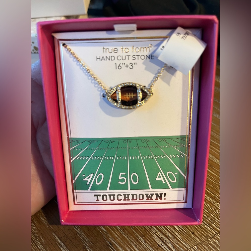 True to Form Gold Football Pendant Necklace